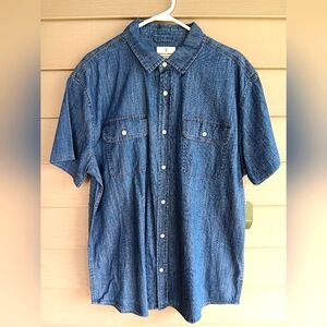 NWT Men's Mutual Weave S/S Button Down Shirt Size XL